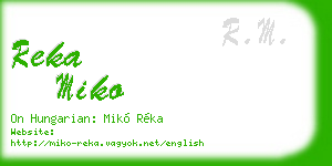 reka miko business card