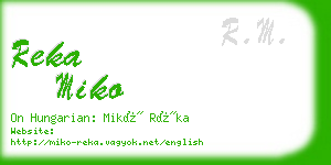 reka miko business card